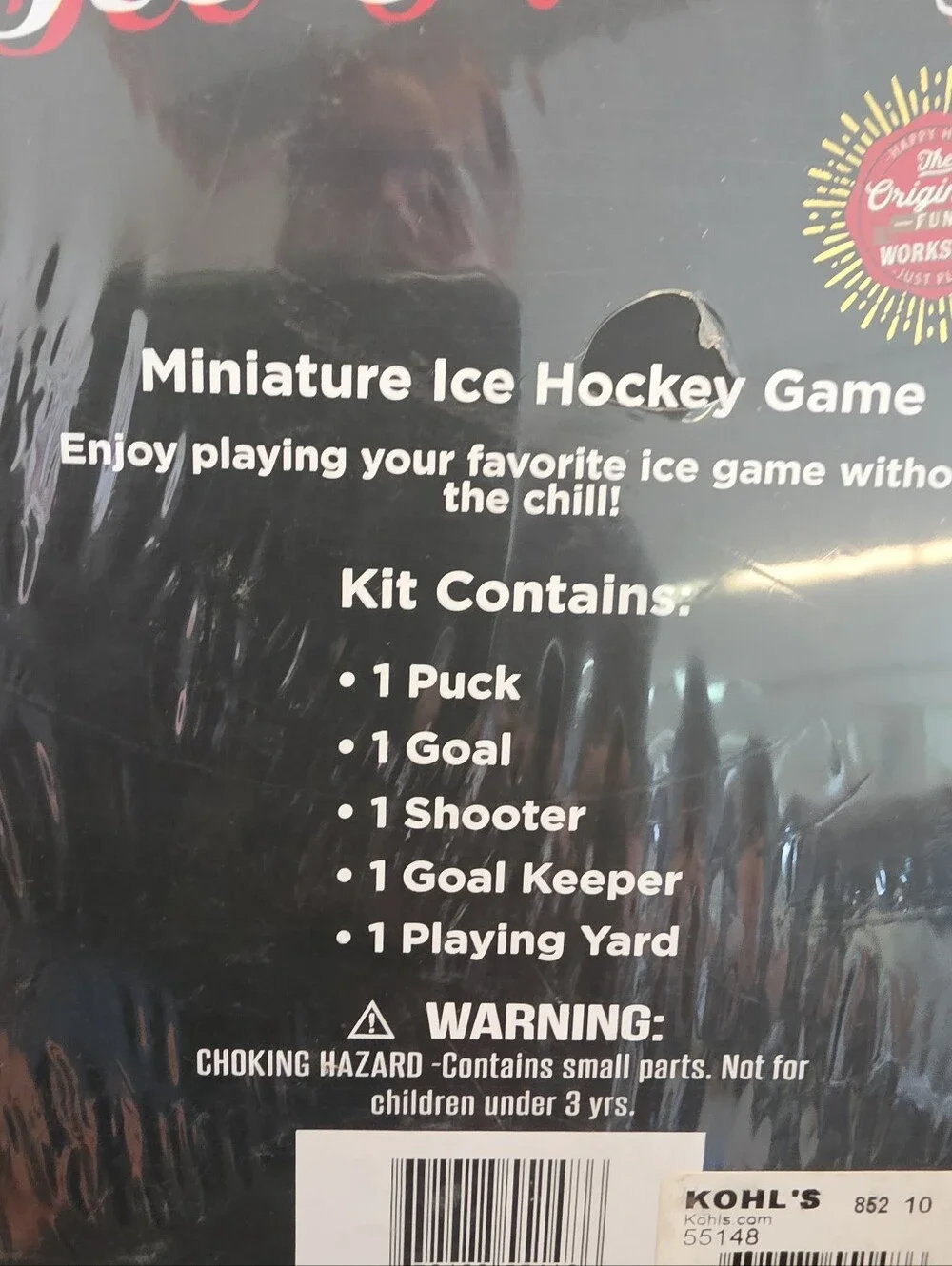 NIB Miniature Desktop Pocket Ice Hockey Game Samsonico Puck Goal Shooter ++++